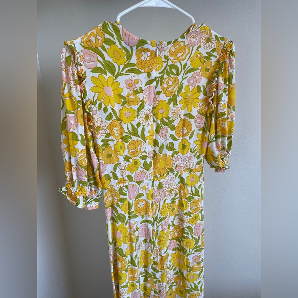 Faithfull the Brand Midi Dress Jolene Floral Print (Size 2) - Picture 5 of 10